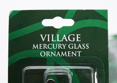 4 Vintage DEPARTMENT 56 Mercury Glass Cottage Christmas Ornament NIB - Thumbnail 4
