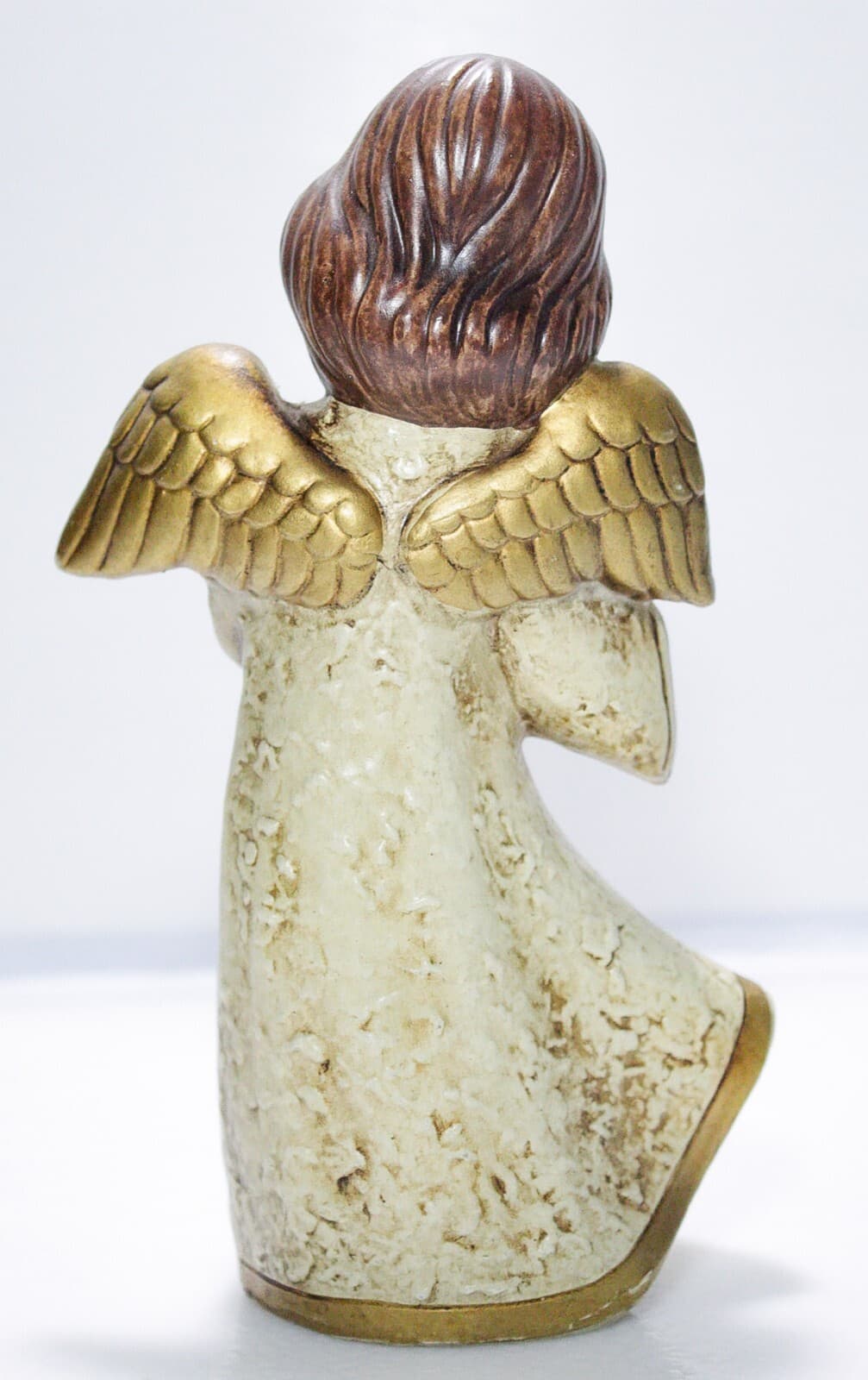 NORCREST Angel w/ Harp Musician Made In Japan Holiday Christmas Figure Sculpture - Thumbnail 5