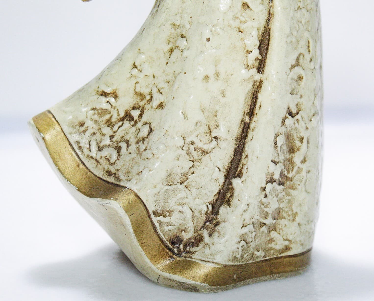 NORCREST Angel w/ Harp Musician Made In Japan Holiday Christmas Figure Sculpture - Thumbnail 4