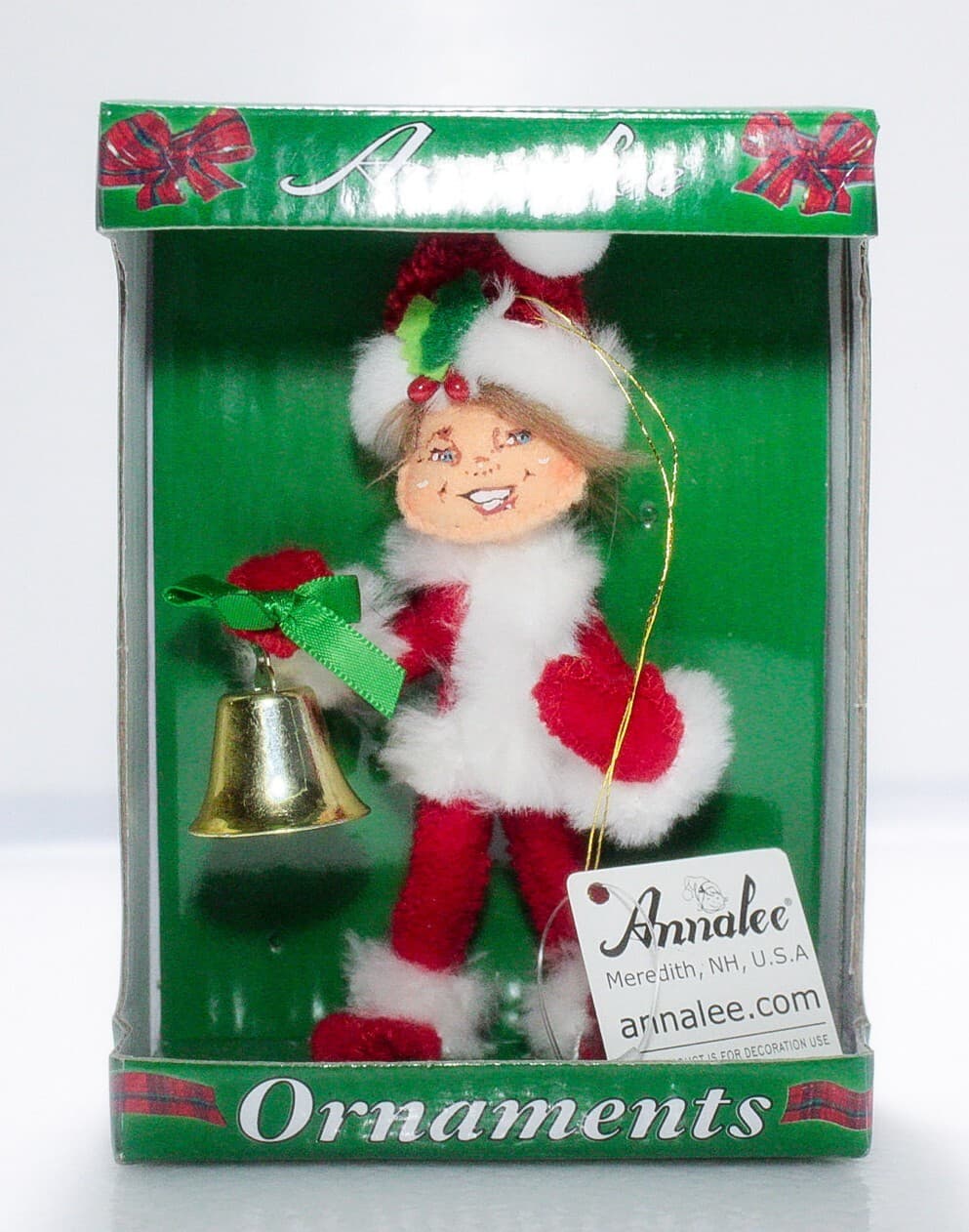 ANNALEE MOBILITEE Red Elf Felt Artisan Doll Christmas Ornament NWT 4" - Thumbnail 5