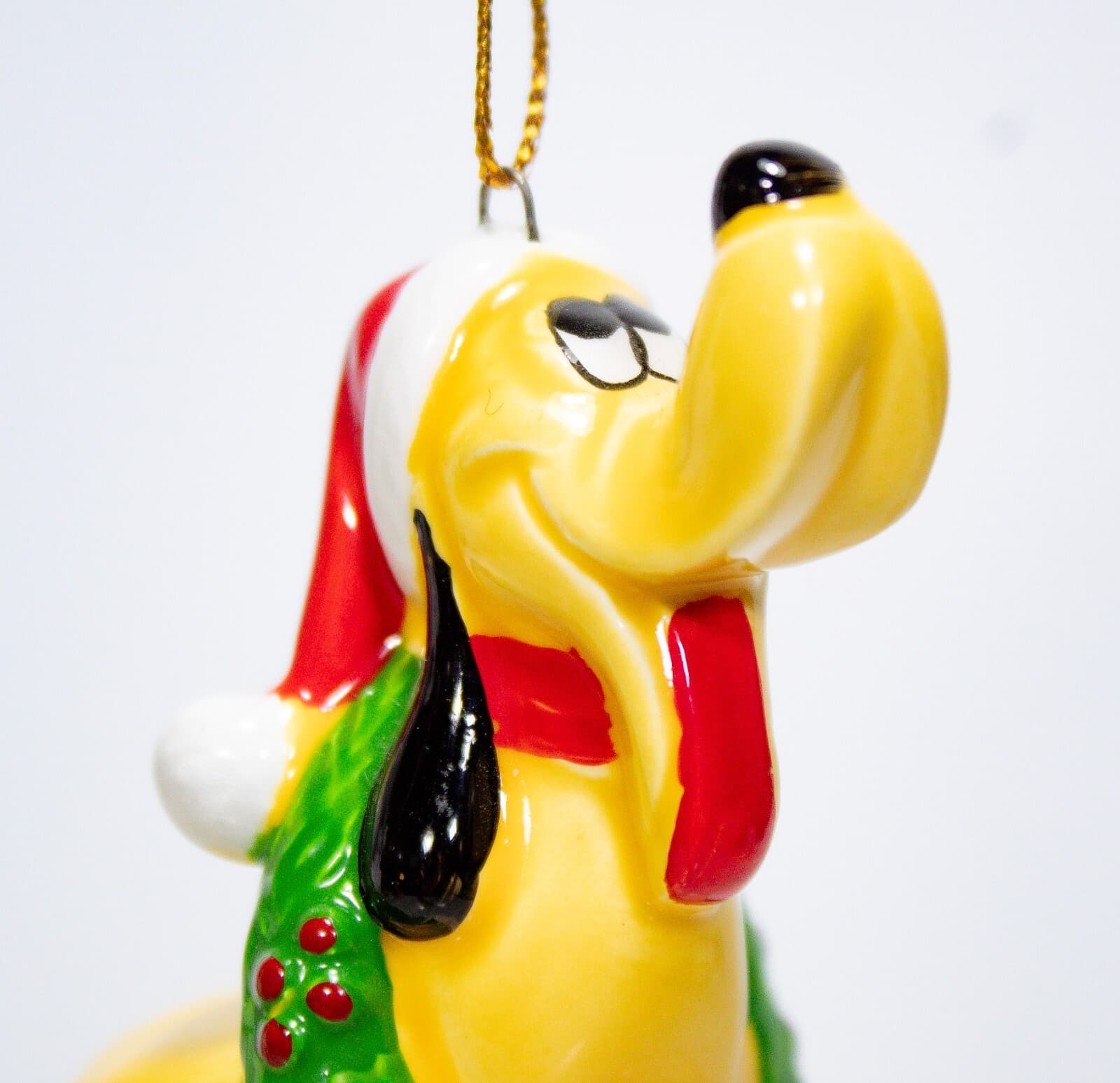 WALT DISNEY Japan Vintage Pluto Porcelain Decorative Christmas Ornament - Thumbnail 4
