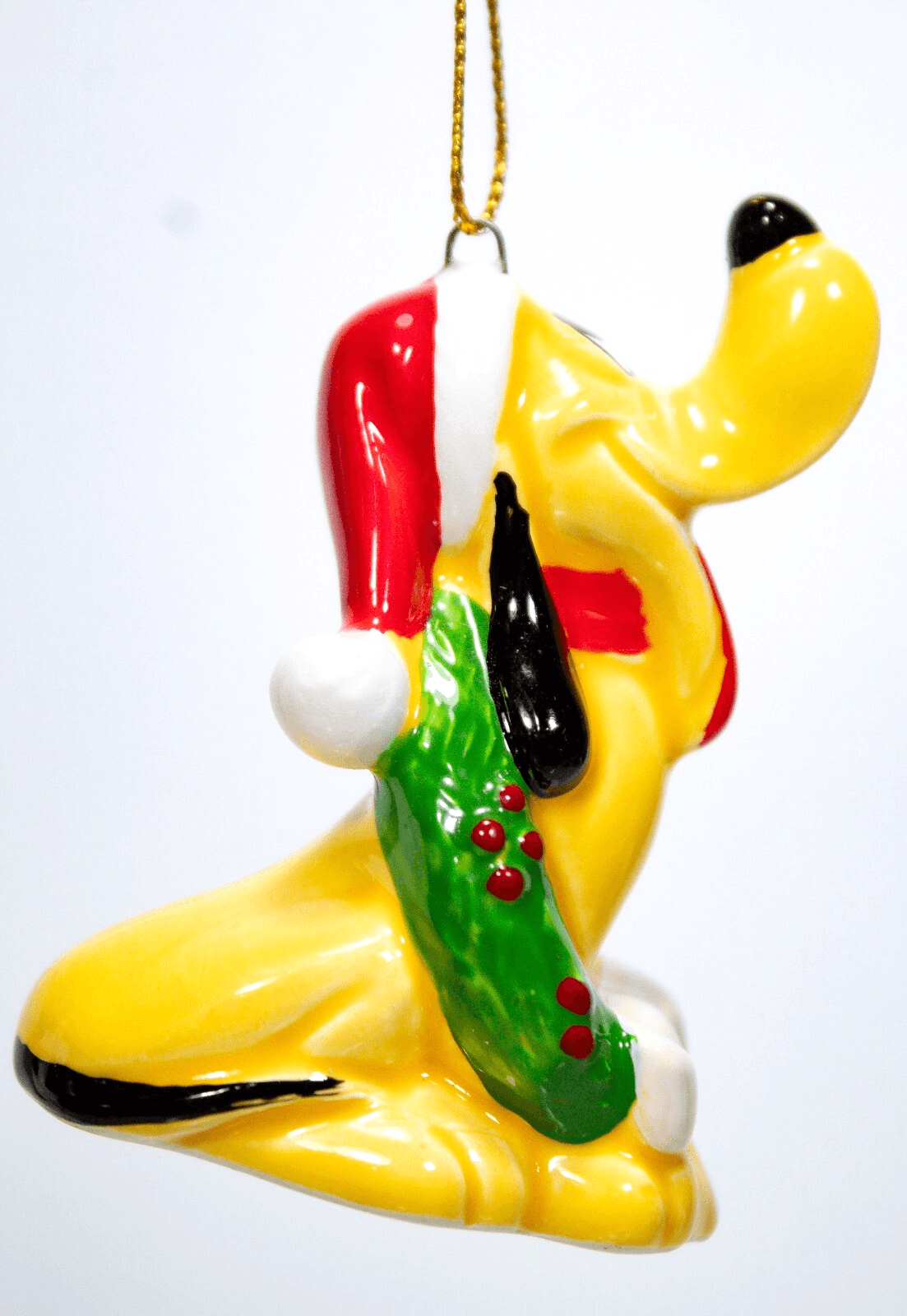 WALT DISNEY Japan Vintage Pluto Porcelain Decorative Christmas Ornament - Image 1