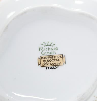 RICHARD GINORI Made In Italy Bird Of Paradise Pattern Rose Finial Porcelain Box - Thumbnail 7
