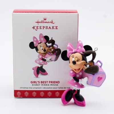 Hallmark Keepsake 2017 Girl's Best Friend Disney Minnie Christmas Ornament New - Thumbnail 2