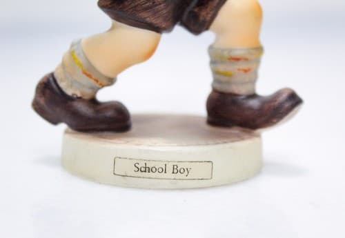 Vintage HUMMEL W. Germany "School Boy" Hand Painted Porcelain Figurine TMK3 - Thumbnail 5