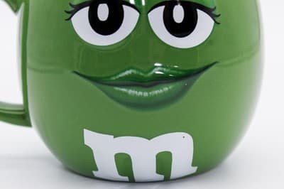 Vintage M&M's World Green Porcelain Large Mug - Thumbnail 5