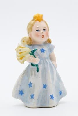 Hummel Geobel Made In Germany Star Angel With Flower Porcelain Figurine TMK2 - Thumbnail 8
