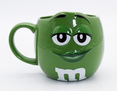 Vintage M&M's World Green Porcelain Large Mug - Thumbnail 7
