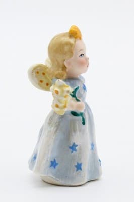 Hummel Geobel Made In Germany Star Angel With Flower Porcelain Figurine TMK2 - Thumbnail 5