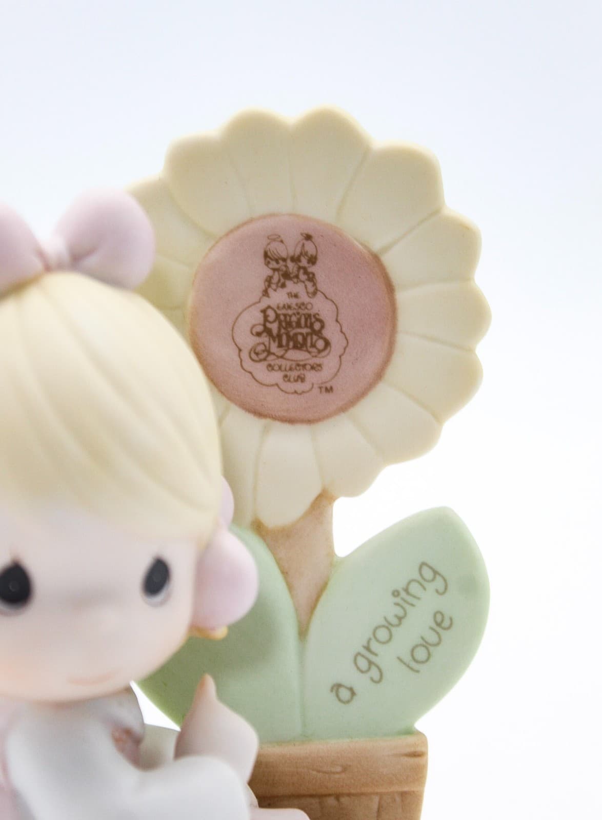 Precious Moments A Growing Love Enesco Porcelain Figurine 1987 - Thumbnail 4
