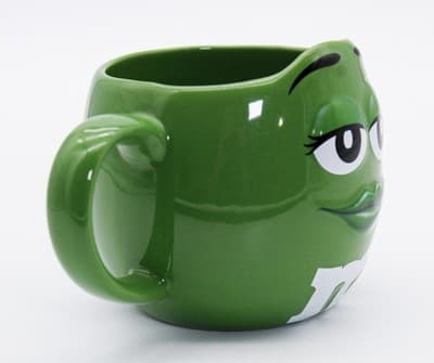 Vintage M&M's World Green Porcelain Large Mug - Thumbnail 2