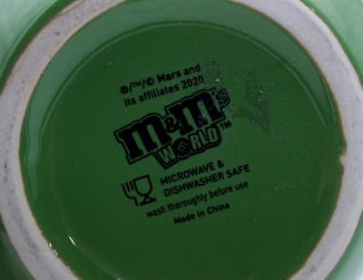 Vintage M&M's World Green Porcelain Large Mug - Thumbnail 3