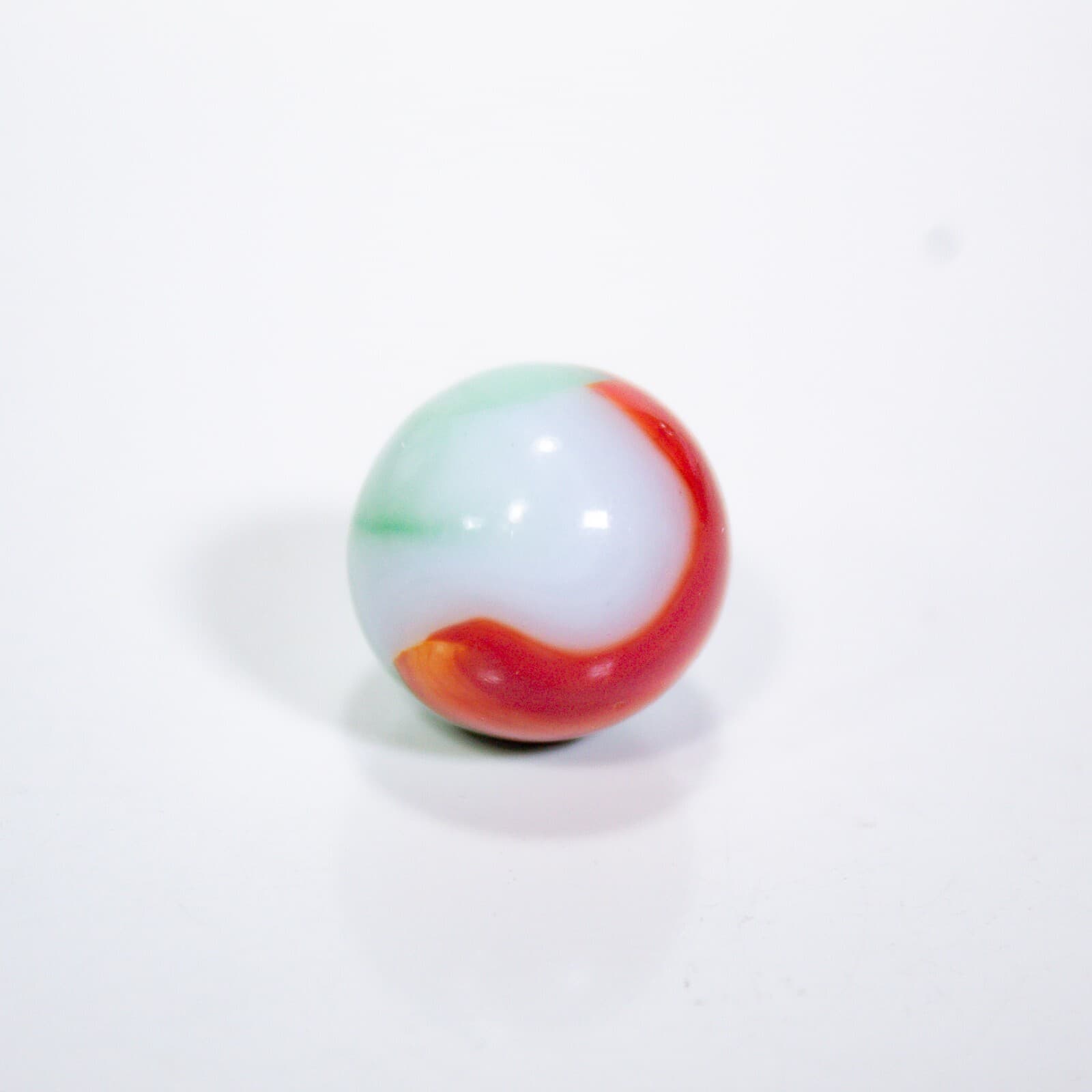 Vintage Akro Agate Three Color Corkscrew Toy Marble 0.62" - Thumbnail 3