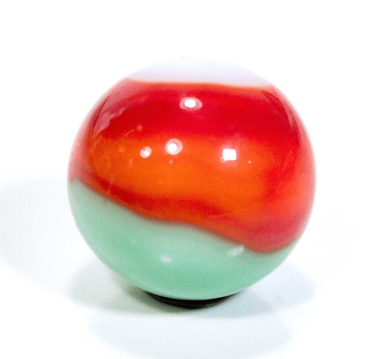 Vintage Akro Agate Three Color Corkscrew Toy Marble 0.62" - Image 1