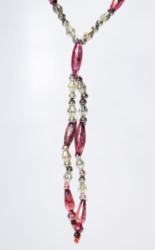 Large Antique Victorian Hand Made Mercury Glass Beaded Christmas Ornament - Thumbnail 5