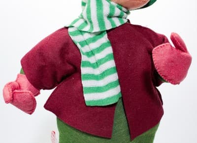 Vintage 1990 ANNALEE MOBILITEE "Tiny Tim" Christmas Artisan Doll w/ Tag LARGE - Thumbnail 4