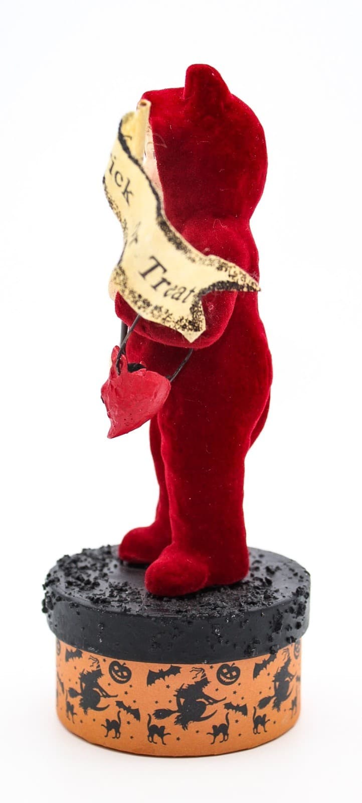 Bethany Lowe Trick Or Treat Devil Kid Halloween Flocked Costume Candy Box 7" - Thumbnail 5