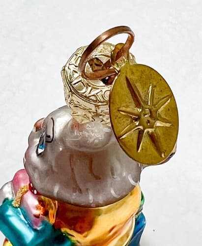 CHRISTOPHER RADKO Billy Bunny Goes Shopping Glass Christmas Ornament - Thumbnail 4