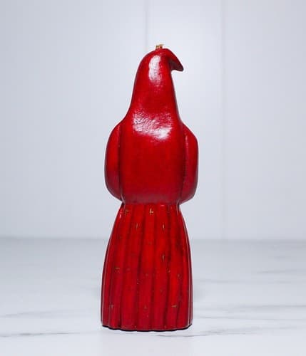 Vintage Antique Carved Wood Santa Christmas Ornament Signed - Thumbnail 4