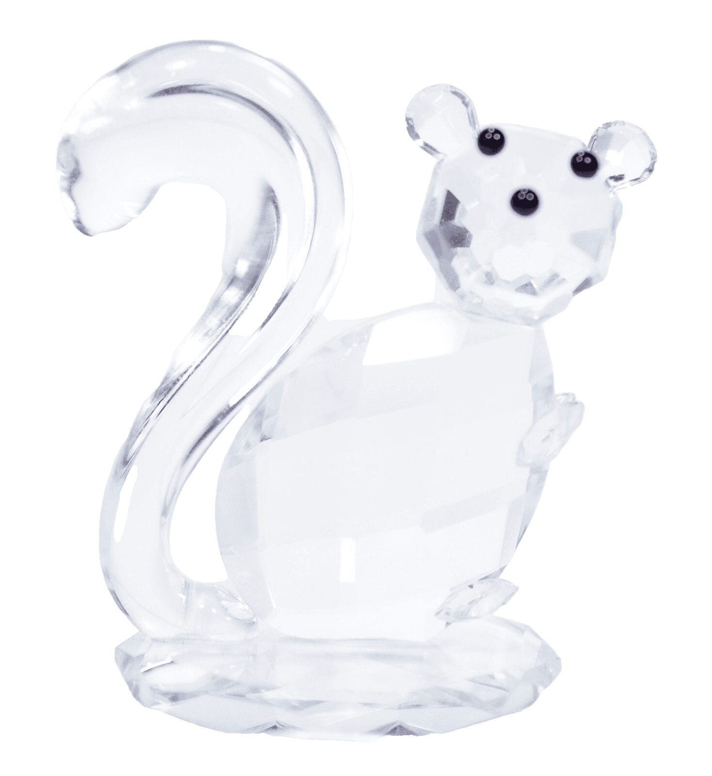 Vintage Clear Crystal Glass Collectible Squirrel Chipmunk Animal Figurine 2.25" - Image 1