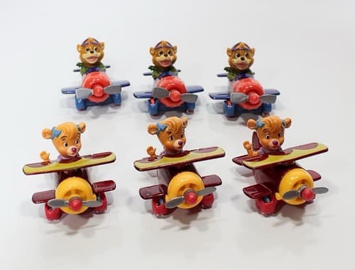 Set of 6 DISNEY Talespin Molly Cunningham & Cloudkicker Bear Happy Meal Toy 1990 - Thumbnail 2