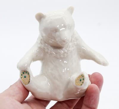 Vintage LENOX China Jewels Collection Jeweled Polar Bear Porcelain Figurine - Thumbnail 2