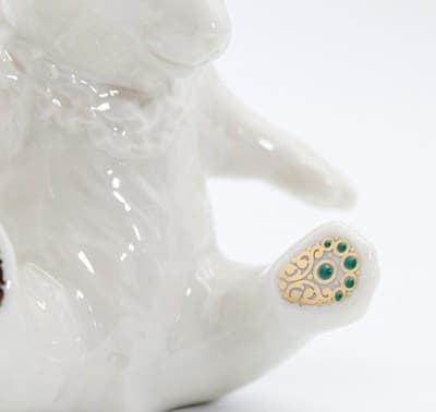 Vintage LENOX China Jewels Collection Jeweled Polar Bear Porcelain Figurine - Thumbnail 5