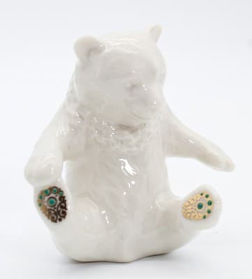 Vintage LENOX China Jewels Collection Jeweled Polar Bear Porcelain Figurine - Thumbnail 7