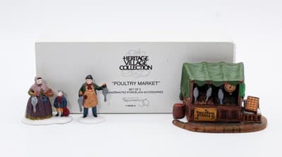 Department 56 Poultry Market Heritage Village Collection Accessories 3pcs - Thumbnail 2