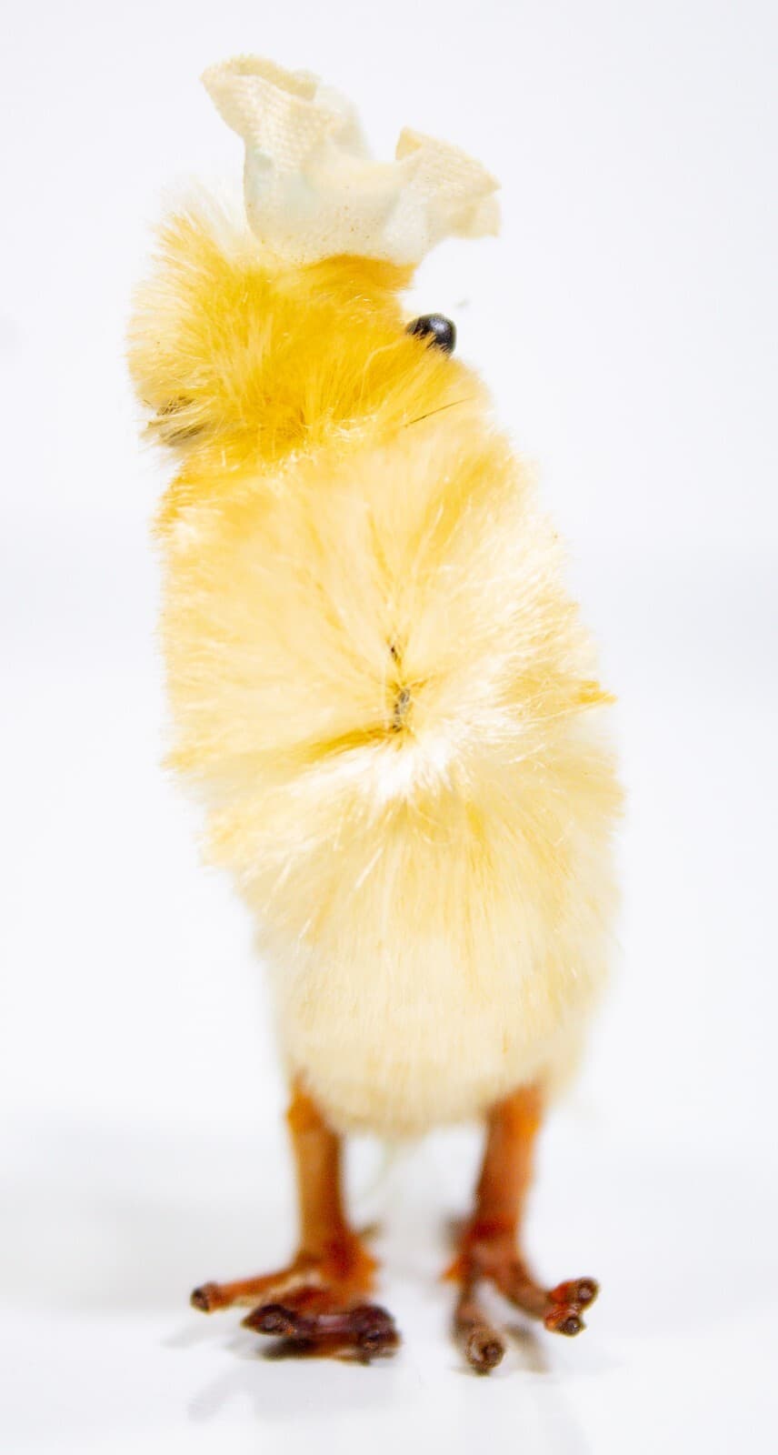 Vintage Japanese Chenille Feather Easter Yellow Fluffy Chick Animal Figurine 2" - Thumbnail 3