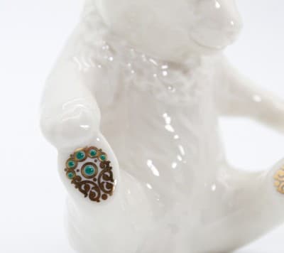 Vintage LENOX China Jewels Collection Jeweled Polar Bear Porcelain Figurine - Thumbnail 6