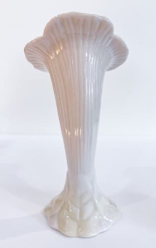 Vintage Ireland 20th Century Belleek Flower Porcelain Vase #0657 - Thumbnail 3