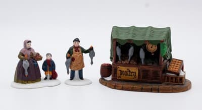 Department 56 Poultry Market Heritage Village Collection Accessories 3pcs - Thumbnail 8