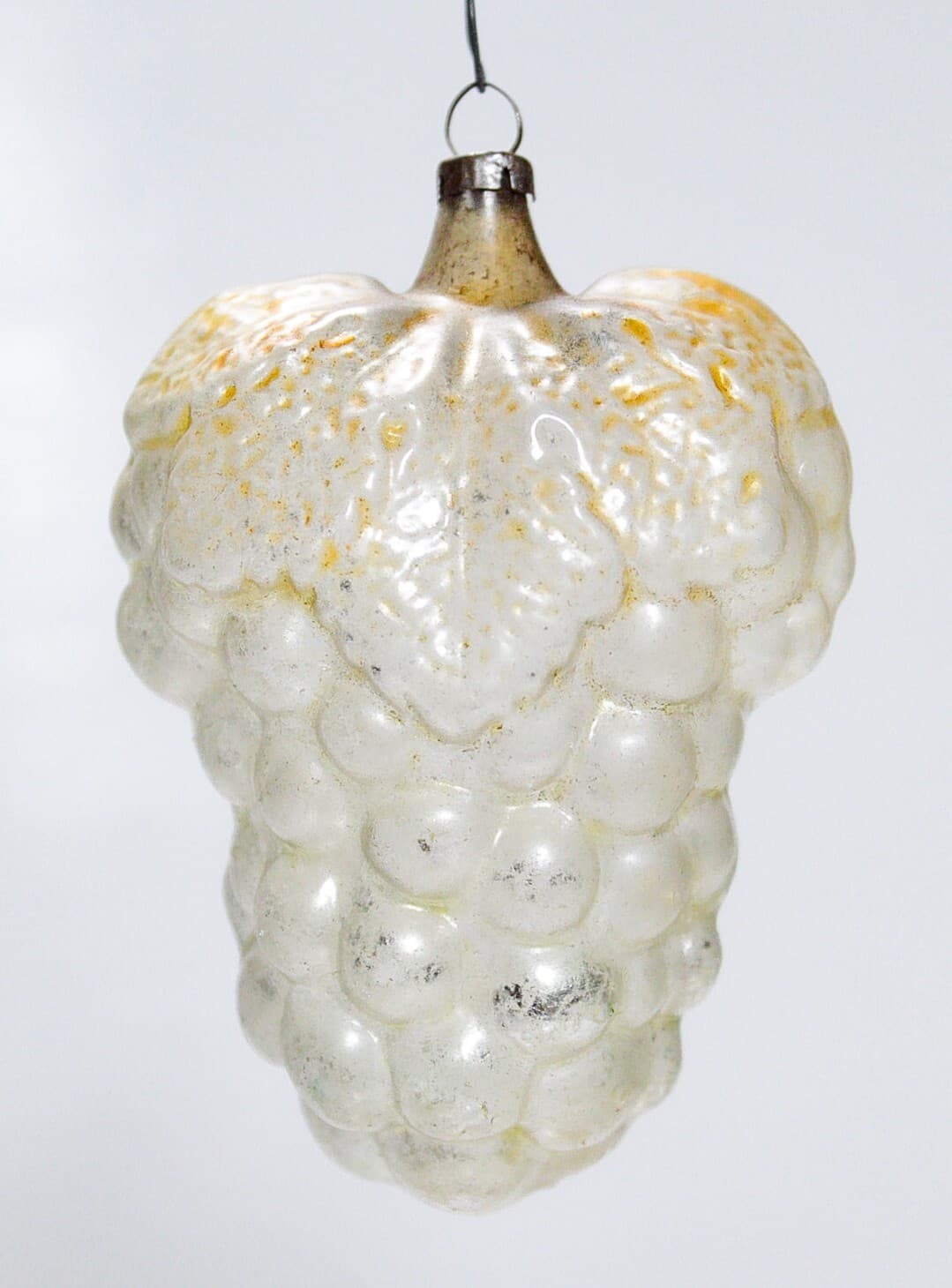 2 Vintage Unsilvered Made In Germany Grape Clusters Glass Christmas Ornaments - Thumbnail 4