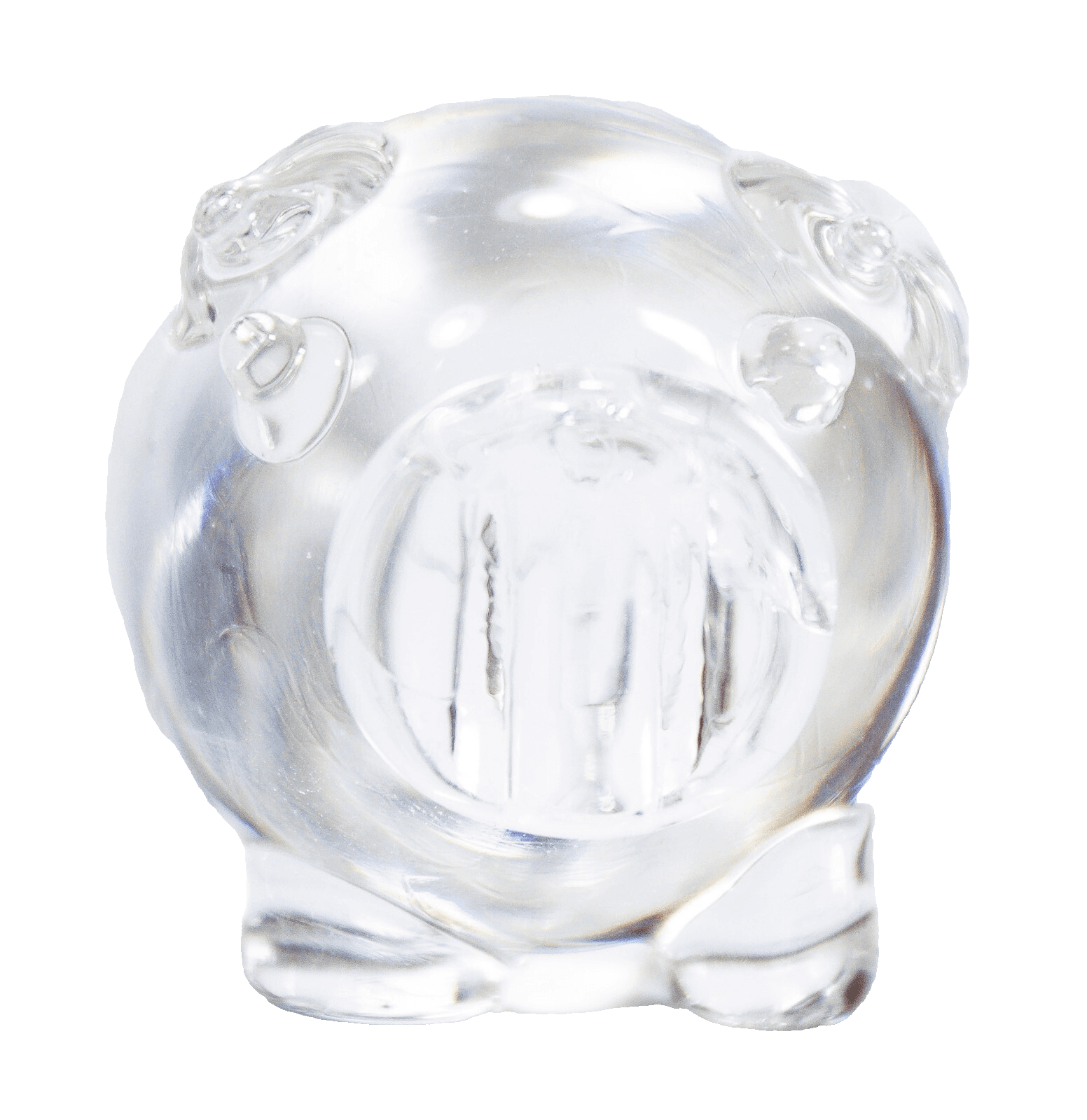 Vintage Clear Crystal Glass Pig Collectible Animal Figurine - Image 1