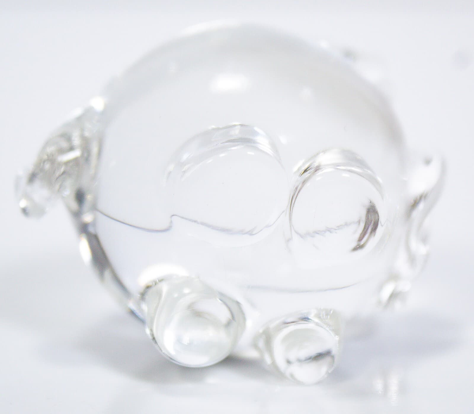 Vintage Clear Crystal Glass Pig Collectible Animal Figurine - Thumbnail 6