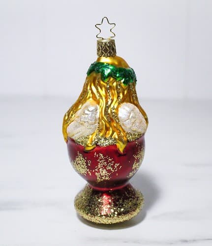 Vintage Inge Glass Germany "Goddess of the Grape" Christmas Ornament - Thumbnail 5