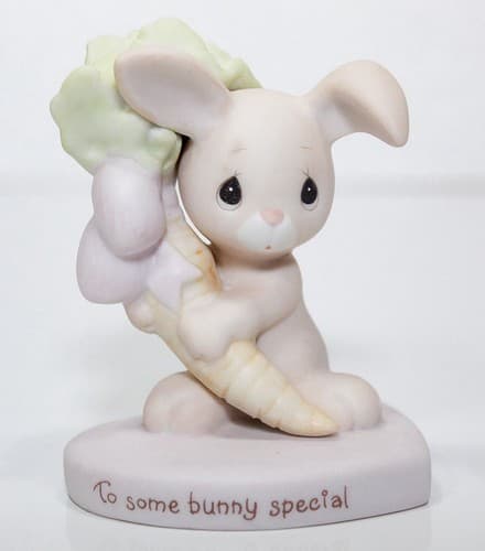 Precious Moments Loving Ewe & To Some Bunny Special Porcelain Figurines 1982 - Thumbnail 3
