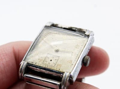 La Forge Vintage Swiss Square Face Mechanical Watch Stretch Strap (For Parts) - Thumbnail 5