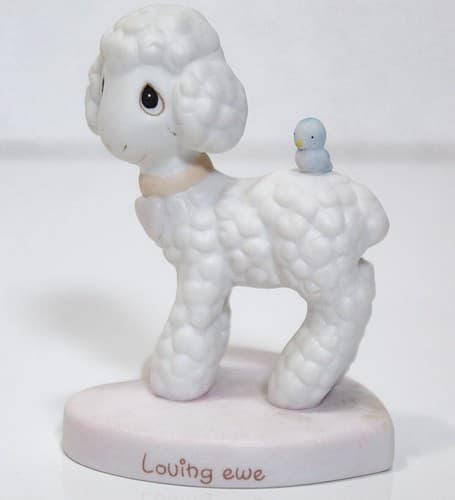 Precious Moments Loving Ewe & To Some Bunny Special Porcelain Figurines 1982 - Thumbnail 4