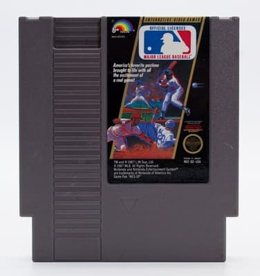 Vintage MAJOR LEAGUE BASEBALL Nintendo NES Cartridge Video Game WORKS - Thumbnail 6