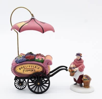 Department 56 Chelsea Market Flower Monger & Cart Heritage Village Accessory 2pc - Thumbnail 3