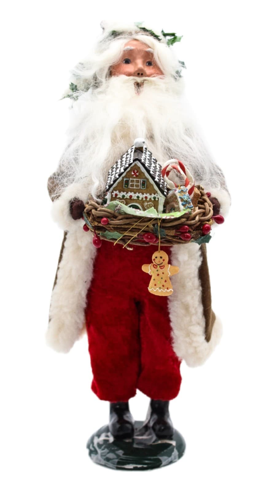 Byers' Choice Santa Claus Baker Gingerbread House Christmas Caroler 2010 - Image 1