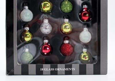 Celebrations by CHRISTOPHER RADKO 18 Mini Glass Ball Ornaments NIB - Thumbnail 3