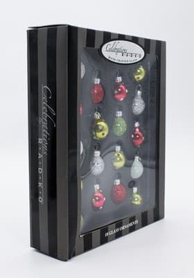 Celebrations by CHRISTOPHER RADKO 18 Mini Glass Ball Ornaments NIB - Thumbnail 2