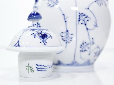 ROYAL COPENHAGEN Blue Half Laced Porcelain Coffee Tea Pot #48 1st Quality - Thumbnail 7