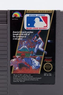 Vintage MAJOR LEAGUE BASEBALL Nintendo NES Cartridge Video Game WORKS - Thumbnail 2