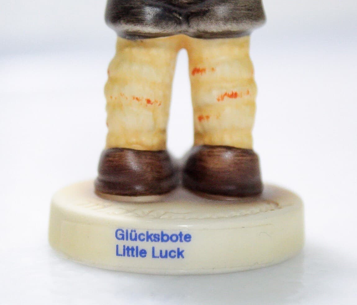 GOEBEL HUMMEL W. Germany "Little Luck" Hand Painted Porcelain Figurine TMK8 - Thumbnail 3