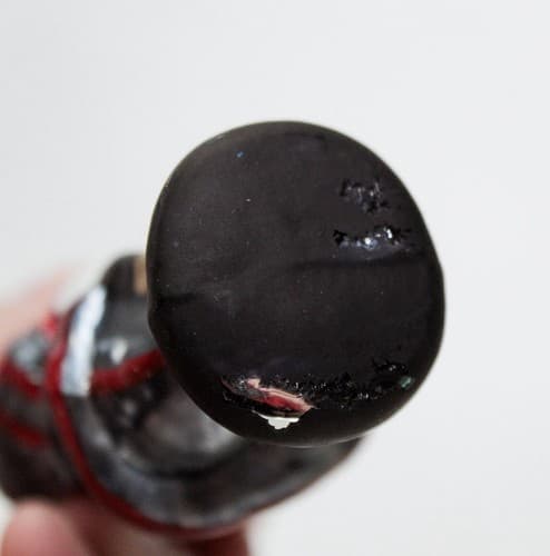 Vtg MICHAEL PETERSON'S Poland Mouth Blown Glass Hand Painted Soldier Ornament - Thumbnail 5