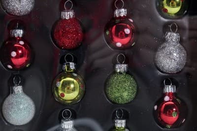 Celebrations by CHRISTOPHER RADKO 18 Mini Glass Ball Ornaments NIB - Thumbnail 4